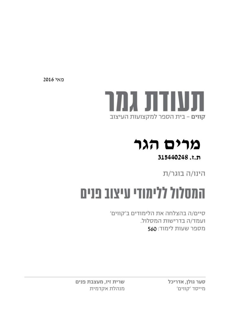 עיצוב פנים דרושים - מרים הגר